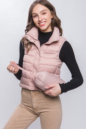High Neck Zip Vest