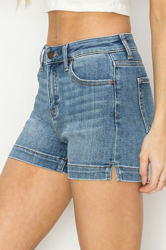 Risen High Rise Mom Shorts