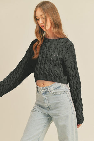 On My List Black Sweater