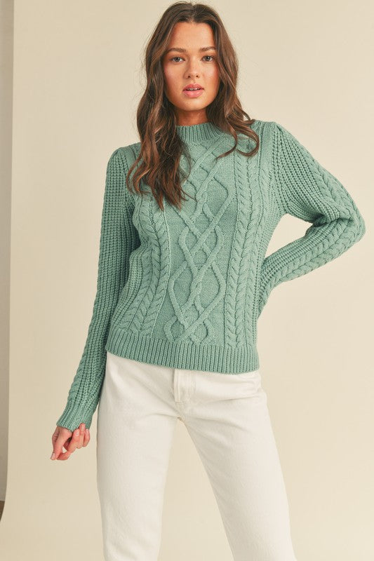 Top Notch Cable Knit Sweater