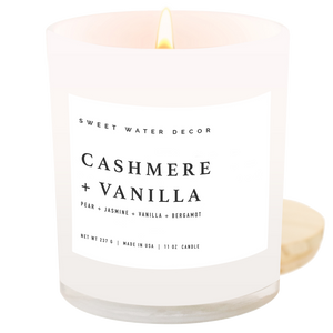 Cashmere and Vanilla 11 oz Soy Candle - Home Decor & Gifts