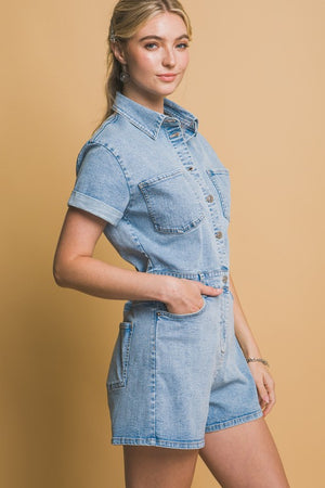 Jordan Denim Short Romper