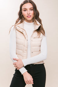 High Neck Zip Vest