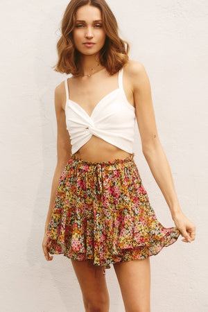 Fresh Flowers Double Flared Skirt