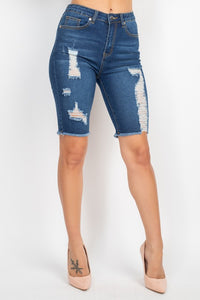 Distressed Bermuda Shorts