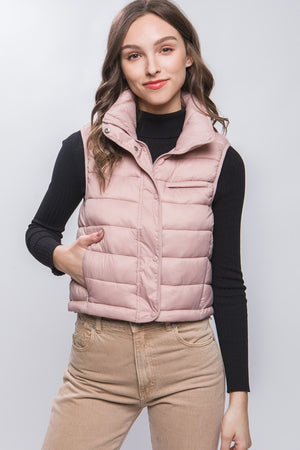 High Neck Zip Vest
