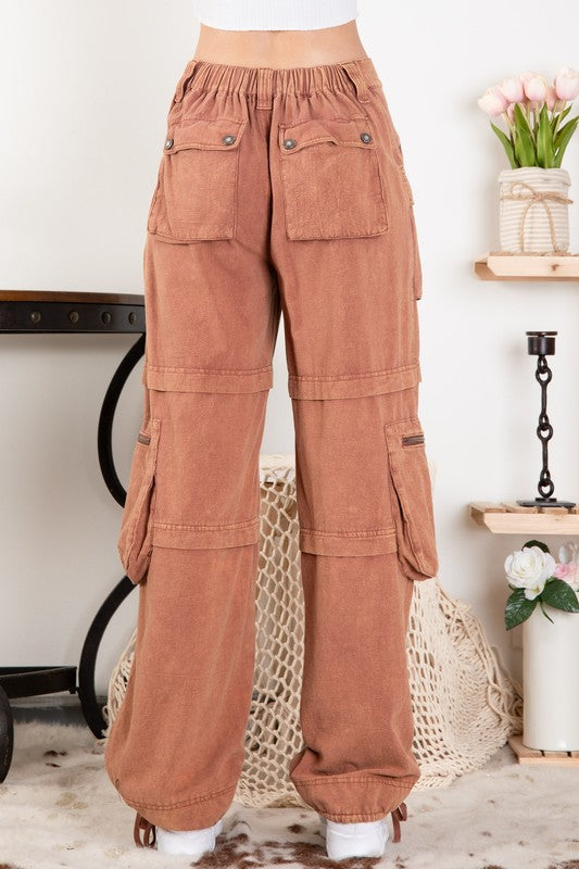 Washed Relaxed Cargo Pants