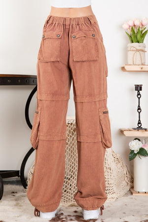 Washed Relaxed Cargo Pants