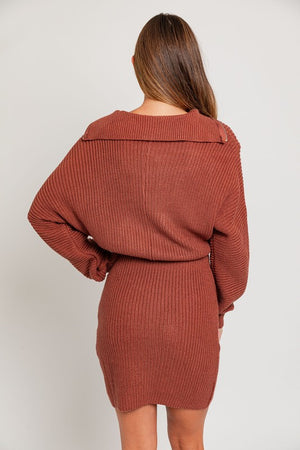 Tracy Zip Sweater Dress