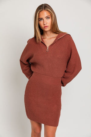 Tracy Zip Sweater Dress