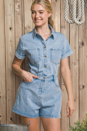 Jordan Denim Short Romper