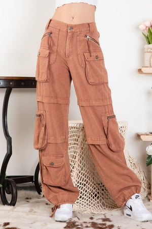 Washed Relaxed Cargo Pants
