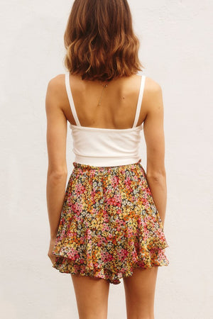 Fresh Flowers Double Flared Skirt