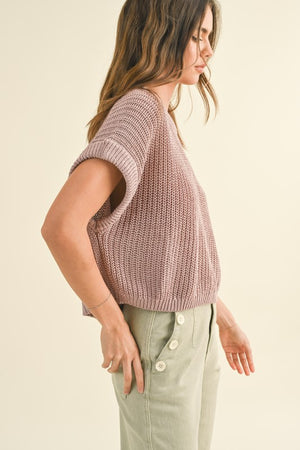 Dolman Sleeve Knitted Top