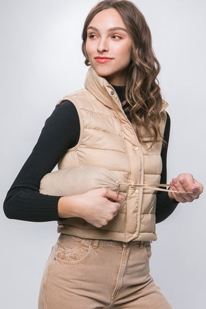 High Neck Zip Vest