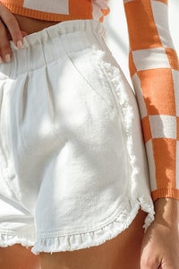 On The Run White Shorts