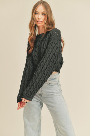 On My List Black Sweater