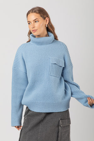 Sky Blue Oversized Sweater