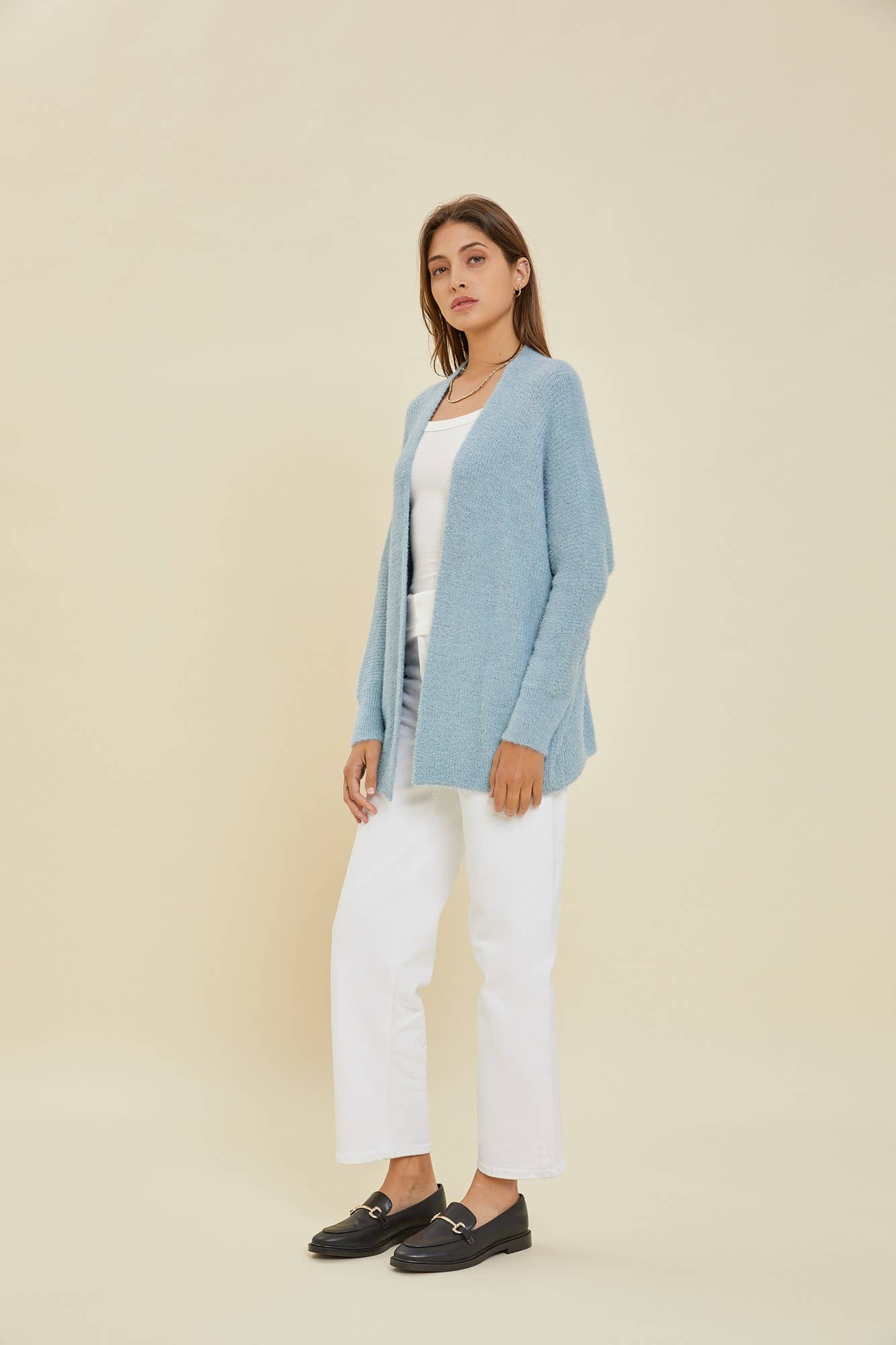 Charcoal Soft Ribbed Cardigan