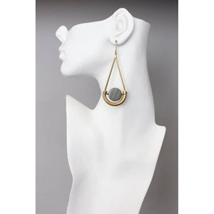 ATHE39 Brass and jasper earrings