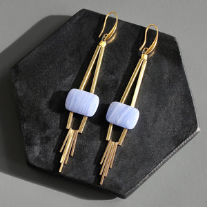 KYLE76 lavender geometric earrings