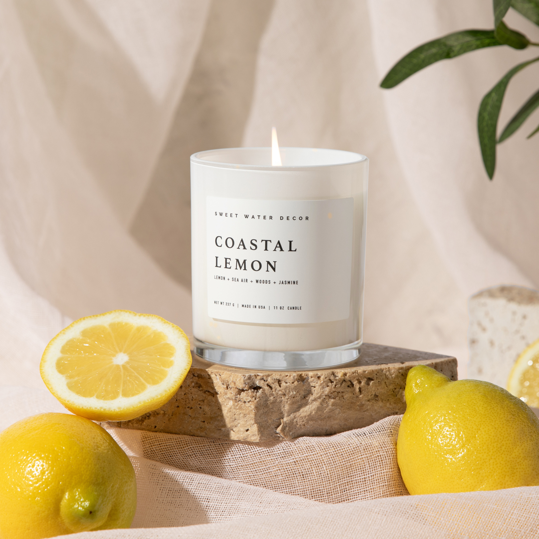 *NEW* Coastal Lemon 11 oz Soy Candle - Home Decor & Gifts