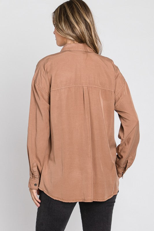 On The Run Button Up