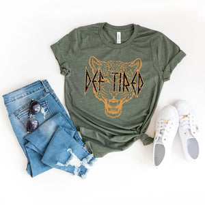 Def Tired Cheetah Short Sleeve Graphic Tee