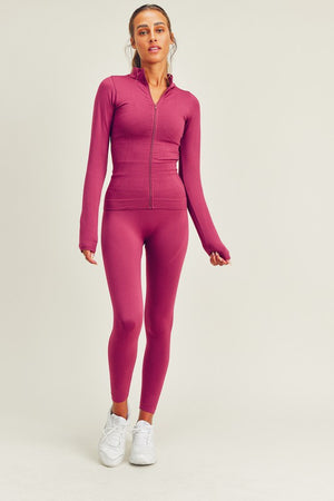 Vivid Magenta Compression Zip Up