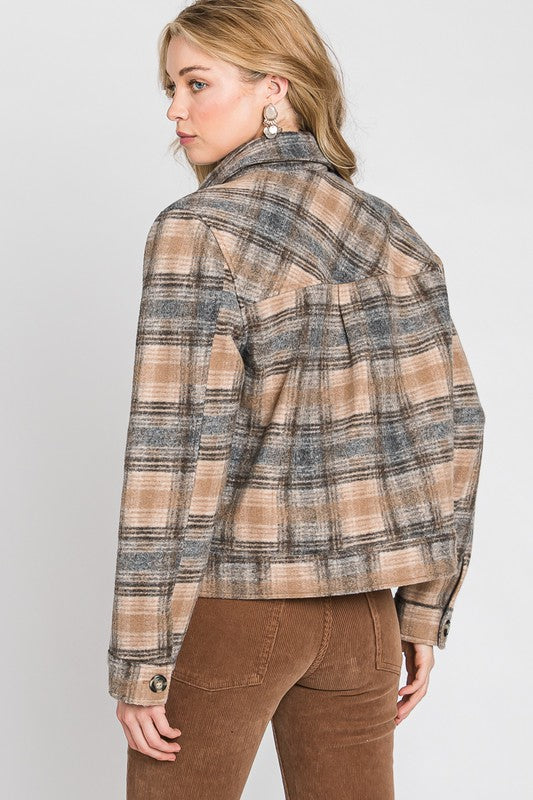 Coffee Break Plaid Jacket