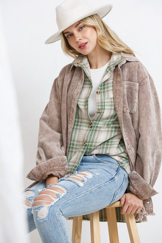 Cool Nights Taupe Shacket