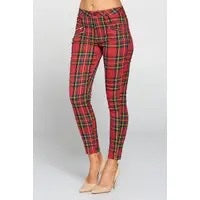 Simmer Down Plaid Skinnys