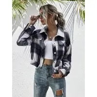 Feeling Energized Navy Plaid Jacket