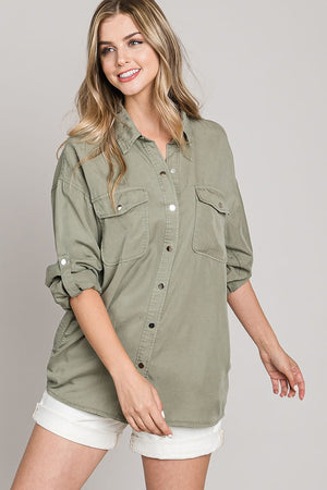 On The Run Button Up