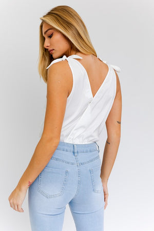 Martini Me White Tie Top