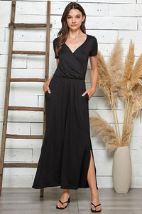 Flatter Me Black Jumpsuit