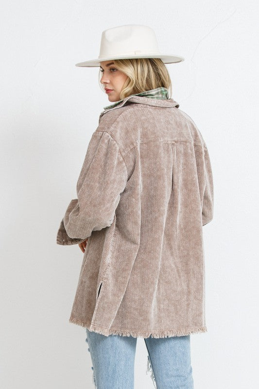 Cool Nights Taupe Shacket