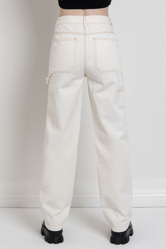 New Trends White Cargo Pants