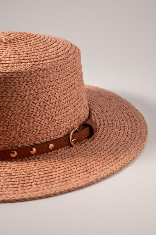 Gleaming Straw Boater Hat