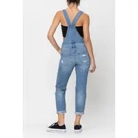 Team Player Distressed Overalls