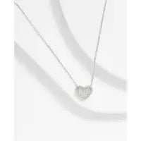 Warm Hearted Necklace Silver