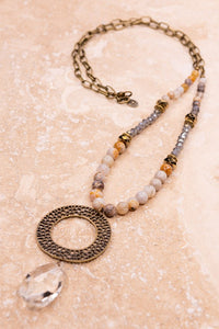 Bridget Bamboo Agate Necklace