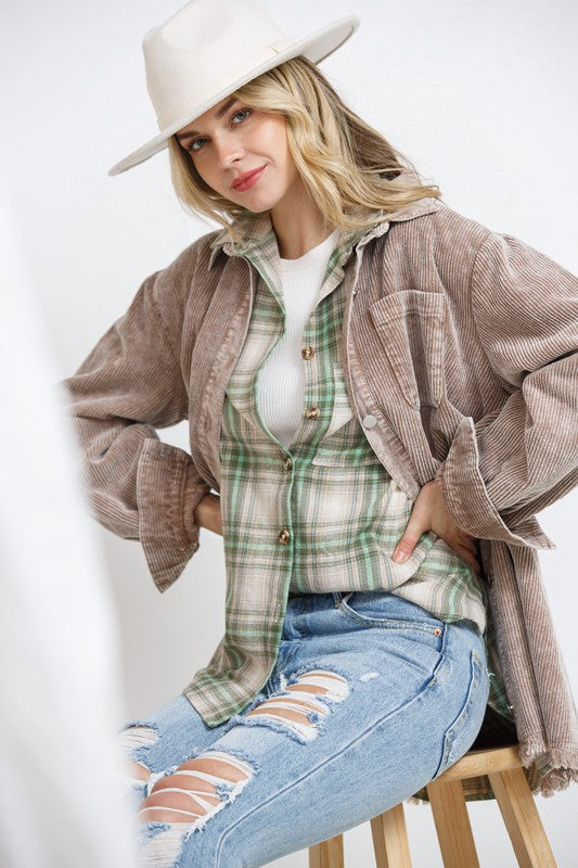 Cool Nights Taupe Shacket