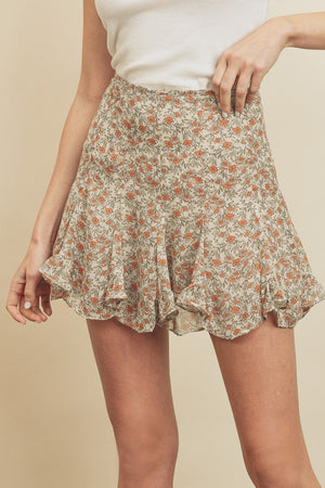 Pop Of Floral Skirt