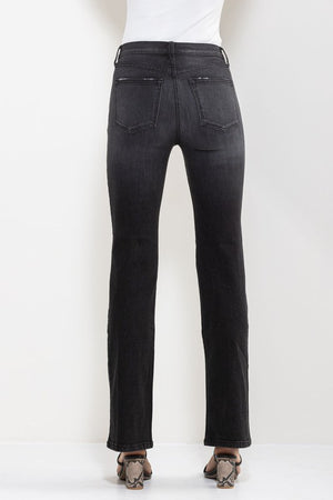 Slim Shady Black Denim Boot Cut Jeans