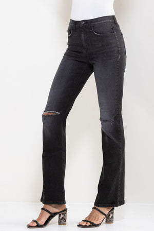 Slim Shady Black Denim Boot Cut Jeans