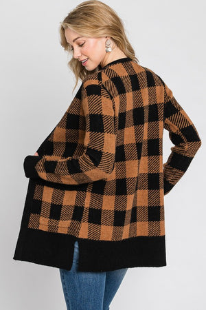 Buffalo Camel Plaid Cardigan