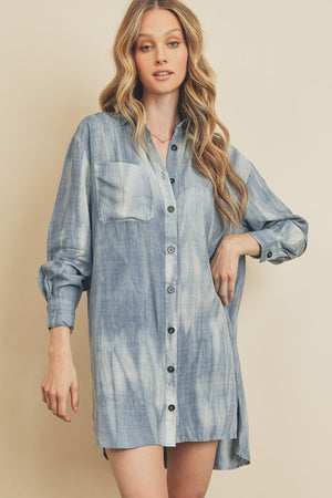 Cute And Cozy Blue Button Up