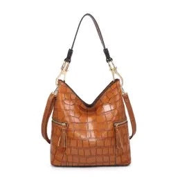 Crocodile Print Hobo Print Handbag