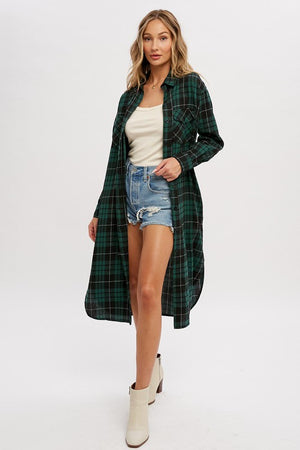 Evergreen Longline Shacket
